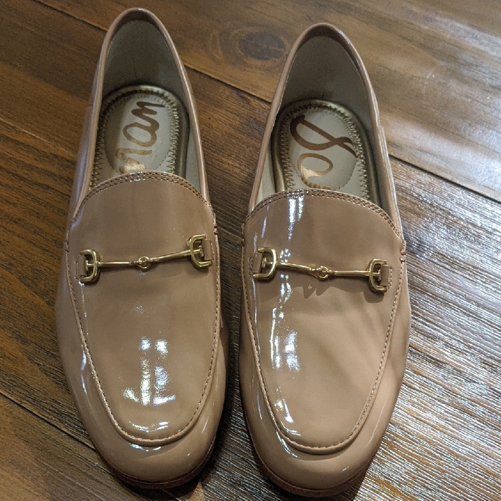 Sam Edelman Women's Beige Patent Loafers